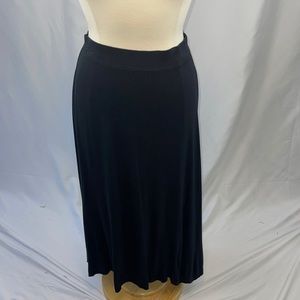 Lane Bryant black maxi skirt w/layered ruffles on back side of skirt - 14/16